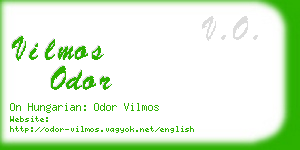 vilmos odor business card